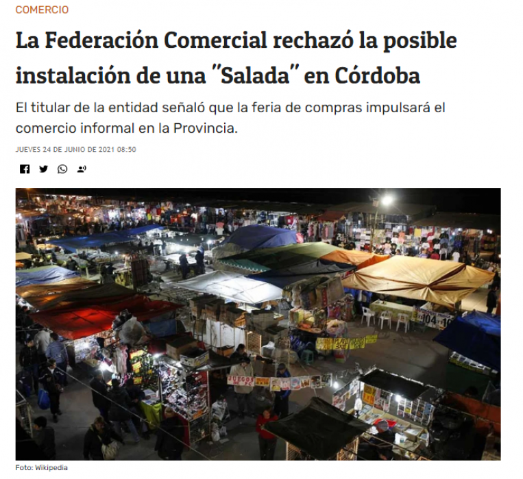 Fedecom solicitó al Gobierno, a través del Ministro Accastello, que no se permita la instalación de una “Saladita” 