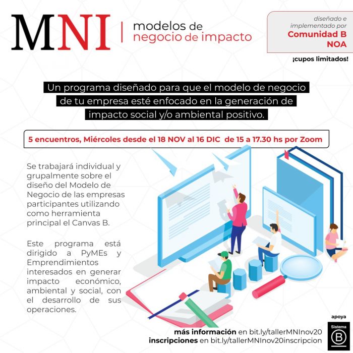 El curso taller “Modelos de Negocio con Impacto” comenzará el próximo 18 de noviembre.