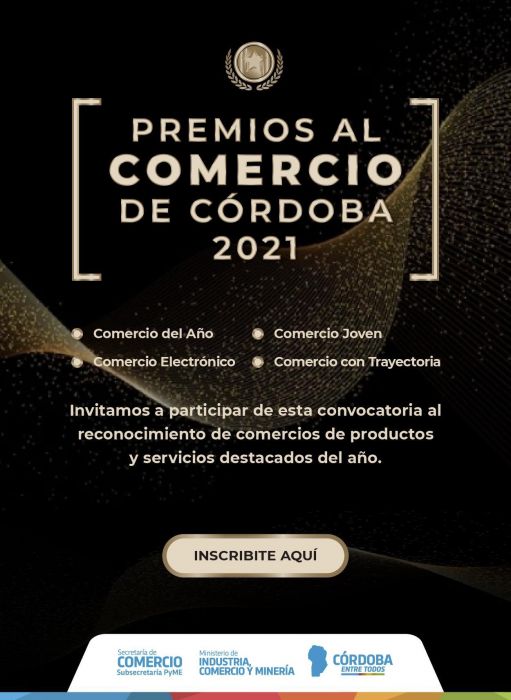 Se abrió la convocatoria para los Premios al Comercio de Córdoba 2021