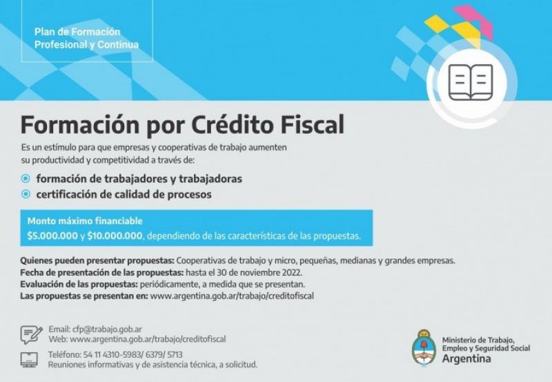 Programa Formación Profesional para Crédito Fiscal